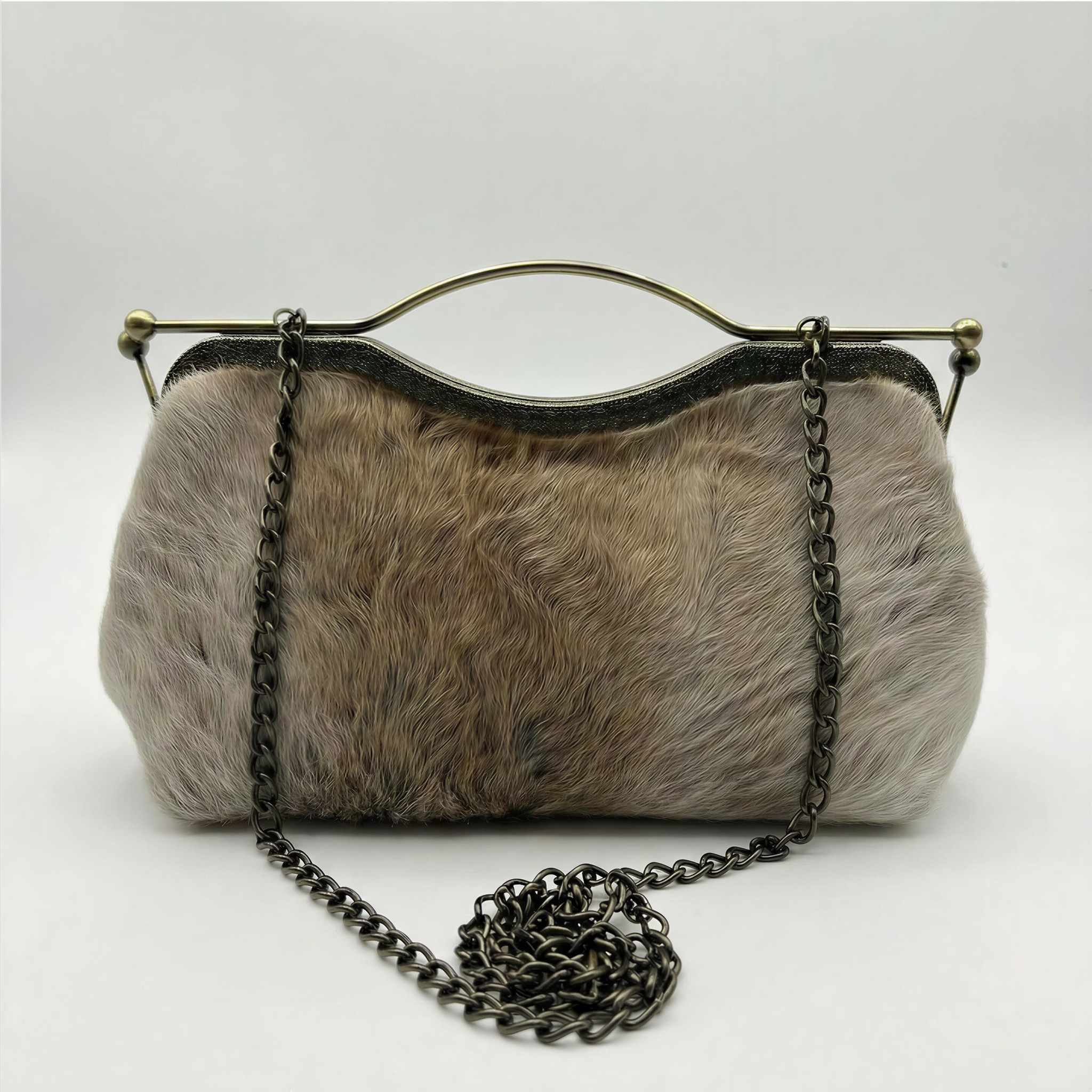 Beige - Bolso de Lujo en Piel